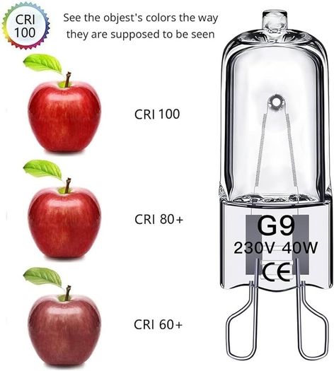 G9 Halogen Light Bulbs 40W, No Flickering, Dimmable, 600lm, 2800K, G9 Capsule Bulb, Warm White, 10 Pack