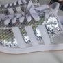 Adidas Superstar Silver Glitter Trainers Image 5