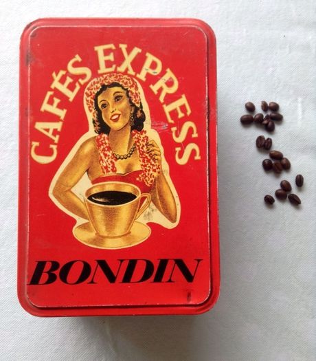 Vintage Collector French Tunisian Coffee Metal Box