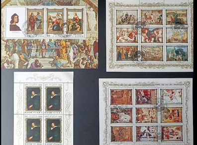 1980s DPR Korea Historic Art CTO Souvenir Sheet Collection (INK & EMPIRE PHILATELICS)