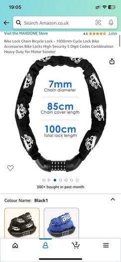 Bike lock chain