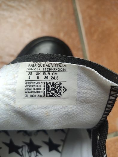 Converse x Miley Cyrus Chuck Taylor All Star Low Patent Stars Black  UK 6