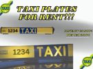Taxi plate for rent Image 2