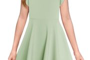Brand New Girls' Ruffled Princess Party Dress A-Line Mesh - Light Green 160.
