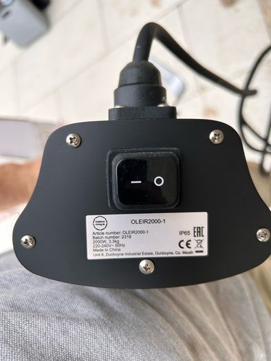 Infra-red heater (indoor or outdoor use)