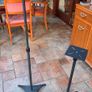 Sanus adjustable height metal speaker stands Image 2
