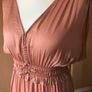 H&M coral pink satin dress size 6/8 Image 2