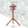 Bird Tables for the Garden,Wooden Bird Table with Asphalt Shingles,Bird Feeders Sturdy for Bird to Uses,Pigeon Image 2