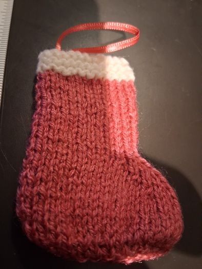 handmade knitted sock decorations