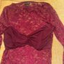 Burgundy lace top Image 7