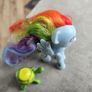 Articulated Joints Rainbow Dash with Pet Turtle Tortoise MLP G4 My Little Pony Image 6