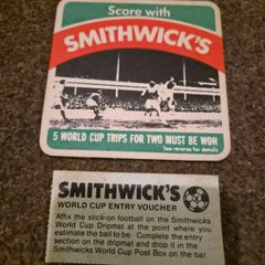 Vintage 1982 World Cup Smithwicks Beer Mat Game