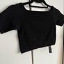 Black ribbed Bardot top Image 3
