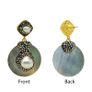 R'Laith Natural pearl shell earrings for women vintage round shape Image 2