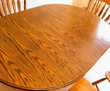 Extendable Mahogany table with 6 chairs