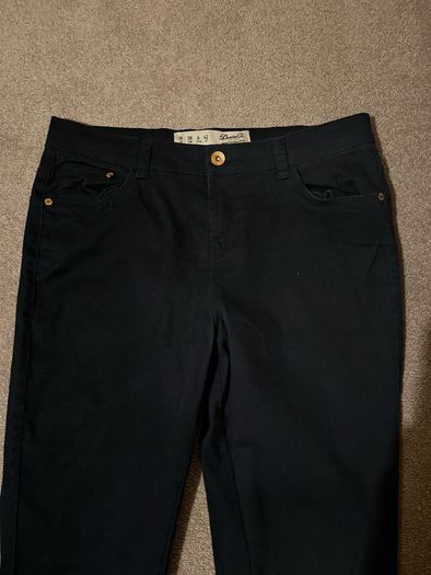 Navy denim style trousers Size 10