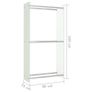 Firewood Rack White 80x35x160 cm Glass Image 6