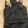 Tummy control shapewear with thin shoulder strap sports top Image 2