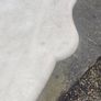 Vintage marble table top, moulded, half moon shape Image 2