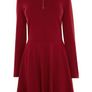 Karen Millen Red High Neck Zip Dress Image 3