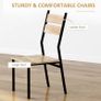 3 Pieces Compact Dining Table 2 Chairs Set Wooden Metal Legs Bistro cafe Kitchen Breakfast Bar Home Furniture, Light Wood Grain Image 4