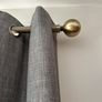 Grey Blackout Curtains & Pole Image 6
