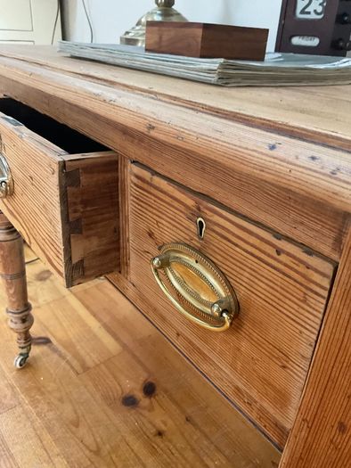 Antique pitch pine desk
