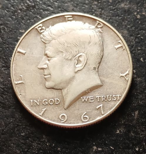 1967 USA, Silver Kennedy Half Dollar