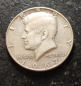 1967 USA, Silver Kennedy Half Dollar