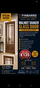 Deanta Walnut Nm9g Clear Glass Doors