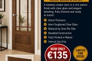 Deanta Walnut Nm9g Clear Glass Doors