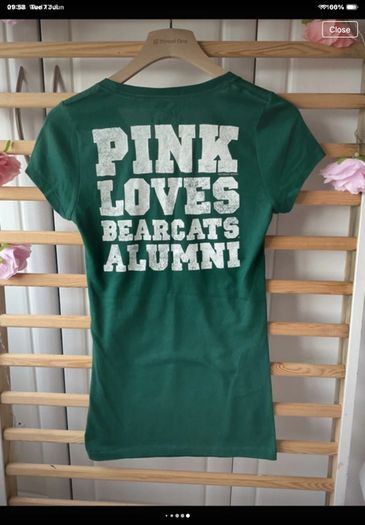 T-shirt Victoria secrets xsmall green college Tshirt