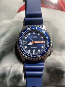 Citizen Promaster Professional Diver Automatic Watch With Navy Rubber Strap Brand New