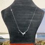 Brand New 9ct White Gold Sapphire & Diamond Necklace Image 3
