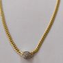 14k / ct Gold Chain / Necklace with Diamonds Image 6