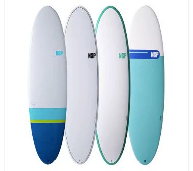 NSP Surfboard 7'6" Elements HDT Funboard White Futures