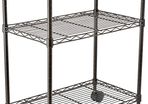 3-Shelf Storage Unit on Wheels with Height Adjustable Shelves and Adjustable Levelling Feet - 340kg Max Weight, Black