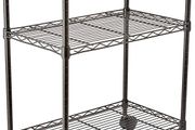 3-Shelf Storage Unit on Wheels with Height Adjustable Shelves and Adjustable Levelling Feet - 340kg Max Weight, Black