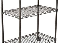 main image for ad 3-Shelf Storage Unit on Wheels with Height Adjustable Shelves and Adjustable Levelling Feet - 340kg Max Weight, Black