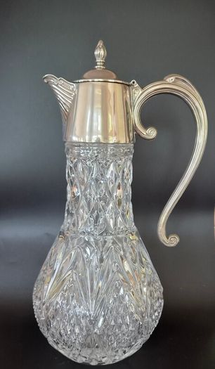 Edwardian style cut glass claret jug