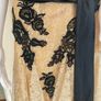 Nude/Gold & Black Lace dress Image 4