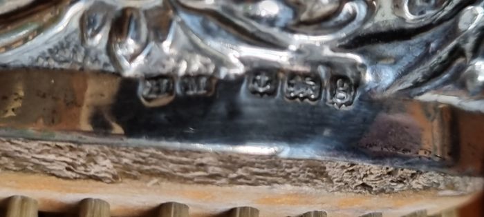 ornate sterling silver horsehair brush