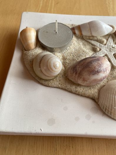 Candle holder - sea shells