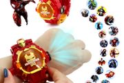 Disney Iron Man Captain America Toy Watch Deformation 21 Projection Watch Kids Digital Clock Student Wristwatches Birthday Gift