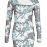 Tie dye blue-grey mini dress Image 2