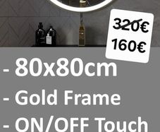 LED Bathroom Mirror Demister Fog Free 80cm