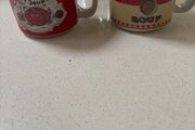 2 Vintage Campbell's Tomato and Condensed Soup Mugs - porcelain