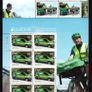 2013 Ireland Europa (Postal Vehicles) Commemorative Stamps Sheetlet Plate 1A1A1A1A Mint Never Hinged (MNH) Image 2