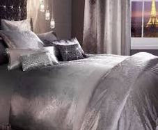 Kylie Minogue Ombre Silver Grey Bedspread Throw