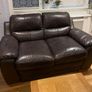 3 + 2 Brown Leather Sofa Set - Excellent Condition Image 3